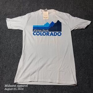 Vintage Estes Park Colorado‎ Shirt NWT Adult Medium Miller White